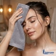thumbnail image 3 of Linteum Textile 100% Cotton Premium Washcloths, 12x12 Inches [Pack of 12] Dove, 3 of 6