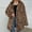 Brown#1, variant on LEAVINGSUO Cozy Women's Fluffy Coat Perfect for Winter,Womens Ladies Warm Faux Furry Long Coat Jacket Winter Solid Turn Down Collar Outerwear Brown L