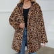 thumbnail image 1 of Chaqueta de abrigo larga y cálida para mujer, de invierno, lisa, con cuello vuelto, 1 of 9