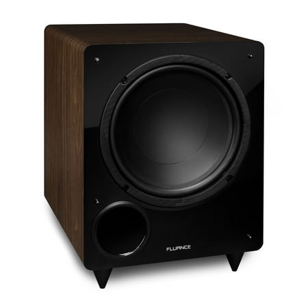 Fluance DB10W 10-inch Low Frequency Powered Subwoofer for Home Theater (Natural