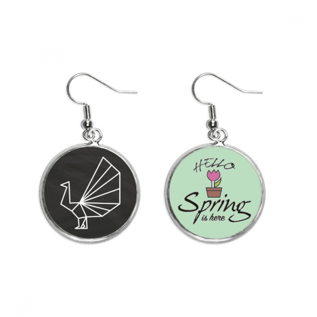 Abstract origami Peacock forma geométrica Colgante decorativo temporada pendientes de primavera joyas Unbranded M