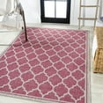 thumbnail image 4 of JONATHAN Y SANTA MONICA 4 x 6 Area Rug, Trebol Moroccan Trellis Textured Weave - Fuchsia/Light Gray, SMB109H-4, 4 of 9