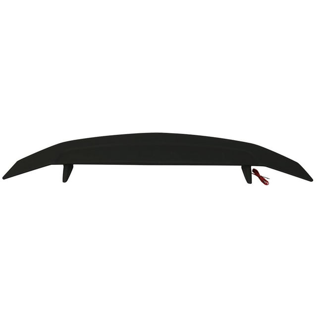 IKON MOTORSPORTS Trunk Spoiler Wing With 3rd Brake Light Compatible With Universal Car, Ikon Style Matte Black ABS Car Exterior Trunk Rear Wing Tail Roof Top Lid