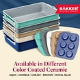 thumbnail image 4 of Bakken- Swiss Premium Non-Stick Ceramic 8"x15.5" Rectangle Pan - Aluminized Steel with Ceramic Non-Stick Coating- Non-Toxic, Brownies, and More - Blue, 4 of 6