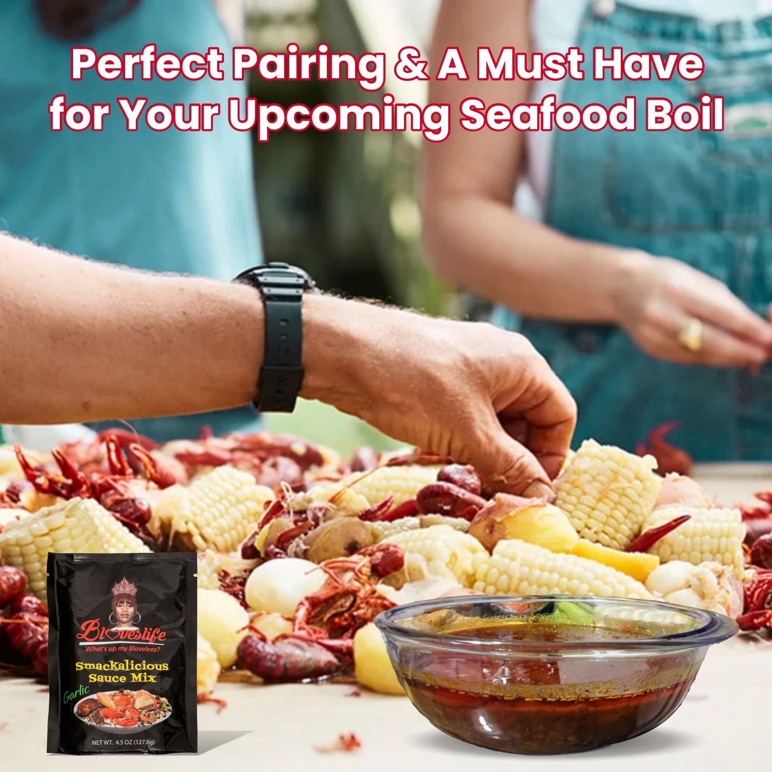 Bloveslife Smackalicious Sauce Seasoning Mix (Garlic) 4.5 oz