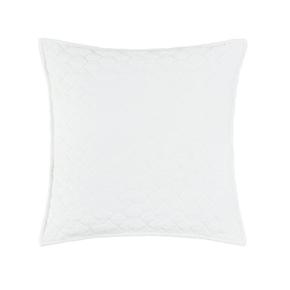 Regent Diamond Solid White Throw Pillow, 18" x 18"
