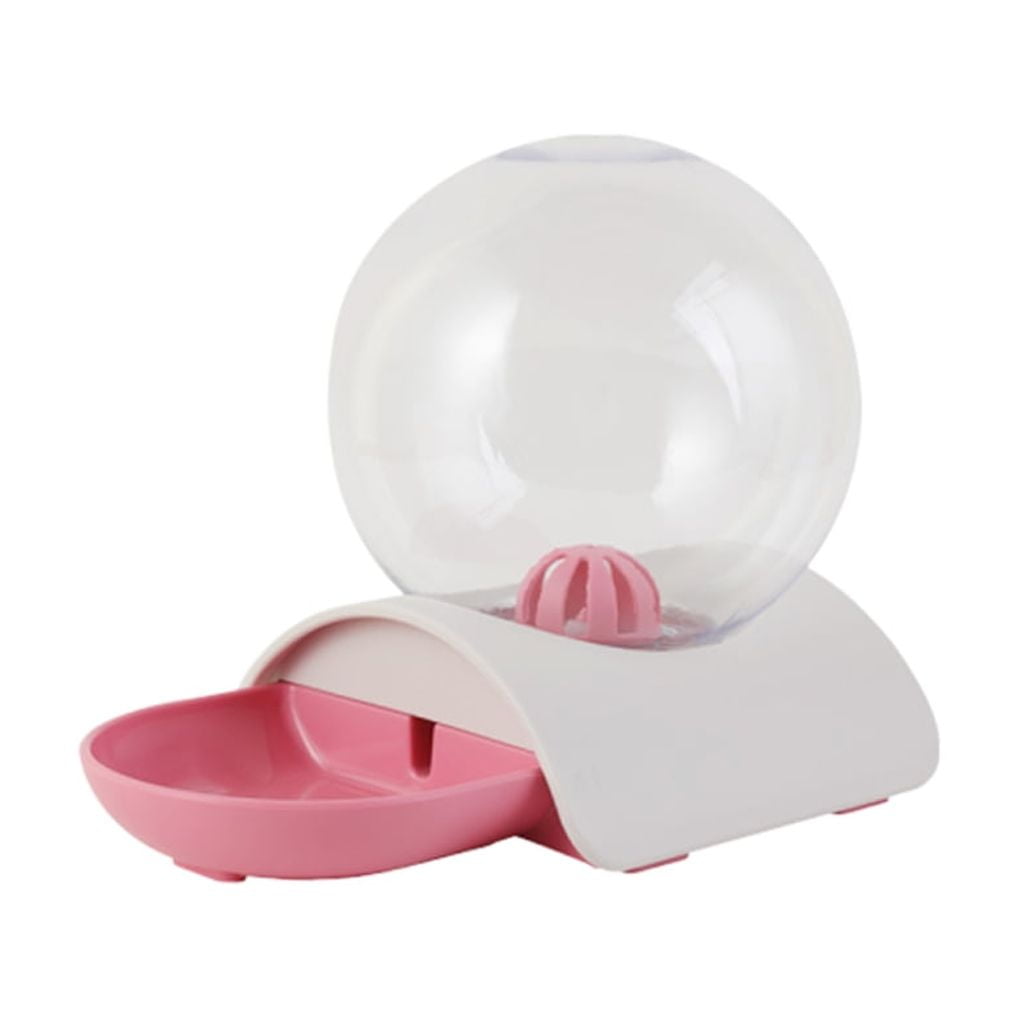 PBPBOX Durable Pink Automatic Water Dispenser for Pets Smooth Surface Water Bowl