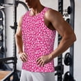 thumbnail image 5 of Uemuo Leopard Pattern Men's Muscle Shirts Sleeveless Dry Fit Gym Workout Tank Top Lightweight Sports Tank Top Beach Tank Top, Loose-fit Sleeveless Shirt-3X-Large, 5 of 7