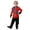 j42-Red, variant on LIIPEE Boys King Costumes 5 Piece Kids Cute Party Dress Up Clothes Fashion Pretend Play Outfits,6-9 Years