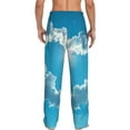 thumbnail image 7 of Salouo Heart Shaped Cloud Print Pajama Pants for Men, Lounge Pants Elastic Waistband Casual Men's sleepwear Loungewear Sleep Pajama Pant -X-Large, 7 of 7