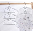thumbnail image 3 of HGYZE Perchas para armario de bebé, ultrafinas, antideslizantes y extensibles, para ropa de recién nacido, 20 piezas de regalo gris, percha ajustable para niños para niñas, niños, niños pequeños, 3 of 5