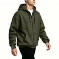 thumbnail image 6 of Jackets for Men Classic Hooded Zip Up Long Sleeve Solid Color Everyday Jacket, 6 of 9