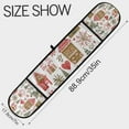 thumbnail image 3 of Yayeee Double Oven Mitt Kitchen Heat Resistant Baking 35" x7" Quilted Glove, Brown Nordic Christmas House, 3 of 6