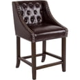 thumbnail image 2 of Home Square 24" Counter Stool in Brown and Walnut - Set of 2, 2 of 6