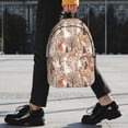 thumbnail image 2 of Lukts Woodland Animals in Neutral Tones Pattern 15 Inch Student Backpack, Waterproof Laptop Backpack with Adjustable Shoulder Straps, Lightweight Travel, Campus Backpack, Unisex, 2 of 6