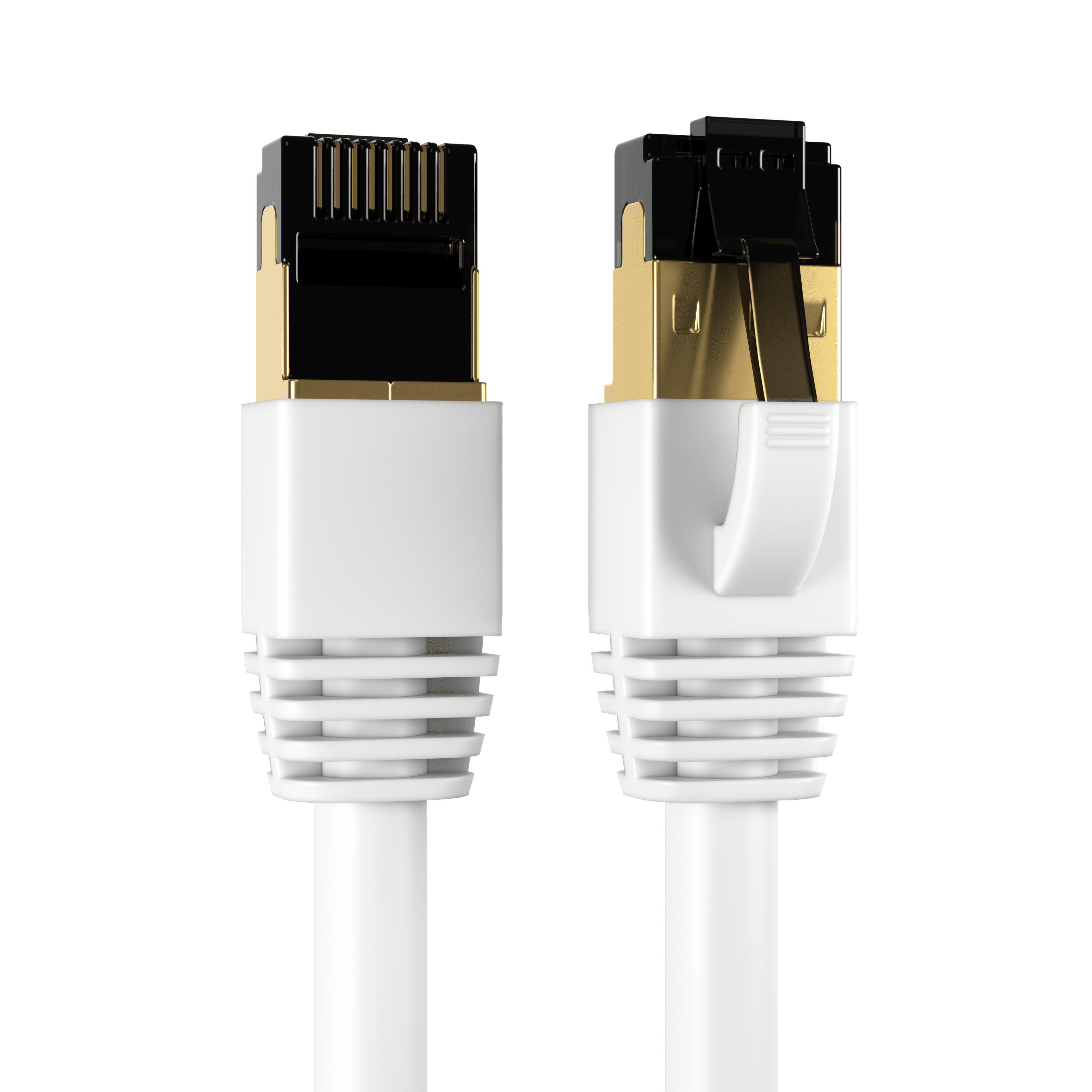 Cat8 5-Pack of 7FT Network Ethernet Patch Cable, 2000Mhz Internet Wire, For Router, Modem, PC, Laptop, TVs, Printer Cord, Consoles for Home and Office, White, Cables Direct Online