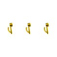 thumbnail image 2 of serony Alloy Easy-to- Side Storage Hook With Exquisite Craftsmanship Aluminum Alloy Hook Half Cover Hook golden 3Set, 2 of 6