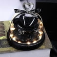 thumbnail image 2 of Preserved Flower Rose In Glass Dome With Lights Eternal Rose Gift For Valentine"s Day Christmas, 2 of 5