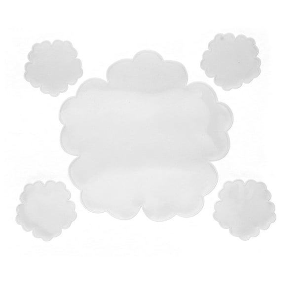 Juego de posavasos Craft Mold ZjChao con forma de flor de silicona, 5 unidades, 34 cm