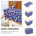 thumbnail image 2 of Yayeee Collapsible Cube Storage Bin with Lid Fabric Closet Decorative Basket with Handles, Blue Colorful Candies, 2 of 7