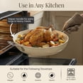 thumbnail image 6 of Gotham Steel 14 Inch Non Stick Frying Pans with Lid, Large Frying Pans Nonstick with Lid, Non Toxic Ceramic Pan Skillet, Nonstick Frying Pan, Induction Pan, Oven/Dishwasher Safe – Cream Hammered, 6 of 10