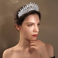 thumbnail image 5 of Coronas para mujer, estilo clásico, reina, tiara barroca con diamantes de imitación, 5 of 5