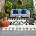 thumbnail image 2 of Country Farmhouse Outdoor Rug for Patio/Deck/Porch, Non-Slip Large Area Rug 4 x 6 Ft, Vintage Farm Tropical Leaves Floral Plaid Indoor Outdoor Rugs Washable Area Rugs, Camping Rug Carpet Runner, 2 of 8