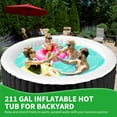 thumbnail image 5 of Slsy Personal Hot Tub - 57" Square, PVC, Black, 2-4 Person Outdoor Spa, 110 Bubble Jets, Heater, 5 of 10
