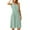 Green, variant on Women’s Eyelet Beach Dress: V-Neck Button-Down Sundress with Pockets, Lightweight Knee Length Sleeveless Summer Dress