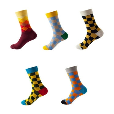 AUQ 5Pcs Socks for Women,Trendy INS Style Womens Socks,Stylish Cotton Socks for Women