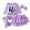 Purple, variant on WIBACKER Newborn Baby Girl Outfit Infant Girls Outfits Long Sleeve Ruffle Romper Tulle Tutu Skirt Leg Warmer Headband 4Pcs Clothes Set