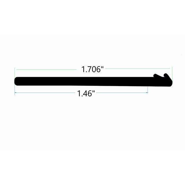 BAL RV Slide Out Seal 21100017 G5.5 Clip In Wiper Seal; For BAL Exact-Slide Cable Driven Slideout Systems; 1.706 Inch Width; Black; 25 Feet Roll; With Barbs
