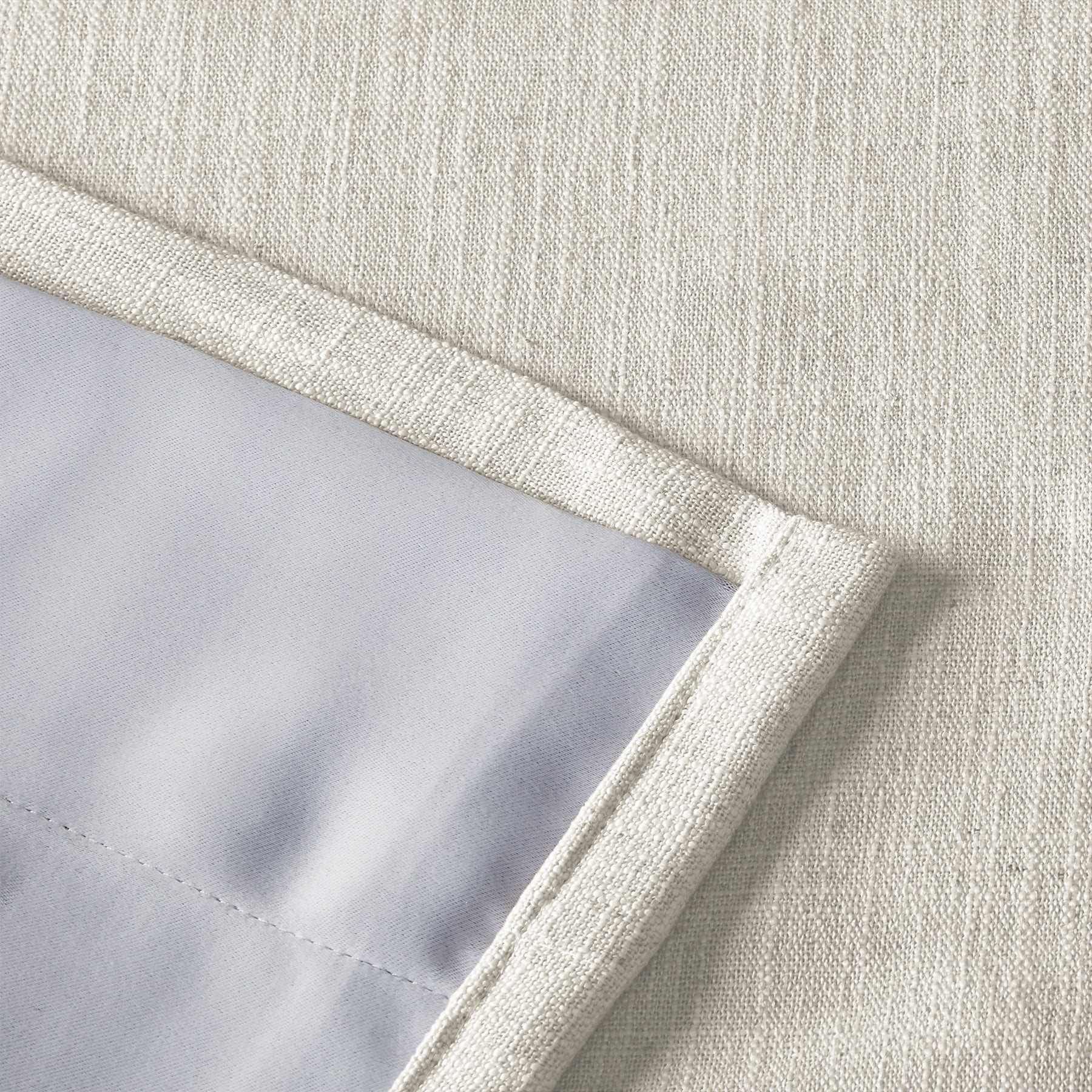 TWOPAGES 52 W X 84 L Inch Curtain Pinch Pleated Hanging Style Drapery Blackout Solid Linen Drapery for Bedroom, 1 Panel, Ivory White