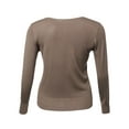 thumbnail image 2 of FashionOutfit Women's Basic Casual Solid V Neck Sweater Plus size Cardigan 1XL-3XL, 2 of 3