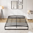 thumbnail image 4 of GAOMON Low Bed Frame Queen Size, 10 Inch Heavy Duty Metal Platform Queen Bed Frame Low Profile, Mattress Foundation, No Box Spring Needed, Noise-Free, Non-Slip, Easy Assembly, Black, 4 of 7