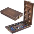 thumbnail image 1 of Juego de mesa AMEROUS Wooden Mancala con 72+8 piedras de cristal, 1 of 9