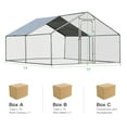 thumbnail image 2 of Gymax Large Walk In Chicken Coop Run House Shade Cage 10'x13' with Roof Cover Backyard, 2 of 9