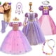 thumbnail image 2 of Vestido de princesa Rapunzel para niñas, disfraz de Enredados, conjunto de ropa para fiesta de cumpleaños, carnaval y Halloween, 2 of 5