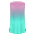 thumbnail image 5 of Ashirexll Débardeurs pour Femmes Grande Taille Mode Décontractée Imprimée Sans Manches Ample Été Col Rond Blouses, 5 of 5
