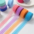 thumbnail image 5 of Colorful Lace Trim 4 Rolls in Total 43.7 Yard Crochet Lace Ribbon for Sewing Crafts Bouquet Gift Wrapping,3cm×10 M Each Fabric Bilateral Lace Ribbon,Vintage Lacing Trim Ribbons, Crafting Lacing,White, 5 of 7