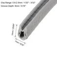 thumbnail image 2 of Unique Bargains Edge Trim U Seal Grey U Channel Edge Protector Fits 1/64'' - 1/16'' Edge 10 Feet Long Grey 1/32"- 3/32", 2 of 5