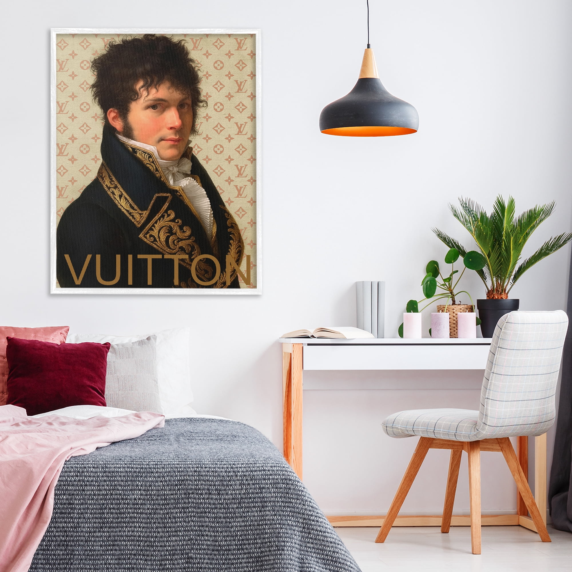 Stupell Industries Glam Gentleman In Spring White Framed Giclee Art, design by Grotto Studios