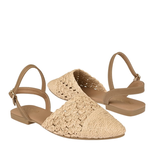 ZAPATOS CASUALES STYLO MUJER PY-2132 TEXTIL BEIGE