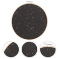 thumbnail image 3 of EeaseCA Round Badge Brooch Pennant Display Wall Hanging Pin Display Glitter Board Pin Holder Pin Collection Display Embroidery (Black), 3 of 7