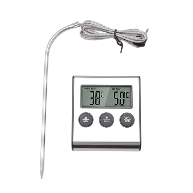 Termómetro Digital para Cocina, Horno Barbacoa, Función de Parrilla Carne, Medidor , Horneado en Casa, Temperatura Cocción Doméstica