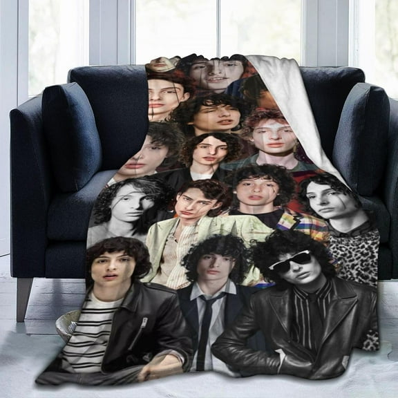 Blanket Finn Wolfhard Soft and Comfortable Wool Fleece Throw Blankets Gift for Home Decoration Sofa Office car Camping Yoga Travel Home Decoration Cozy Plush Beach