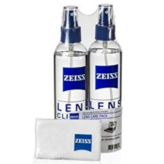 Zeiss Lens Care Pack - 2 - 8 Ounce Bottles of Lens Cleaner, 2 Microfiber Cleaning Cloths