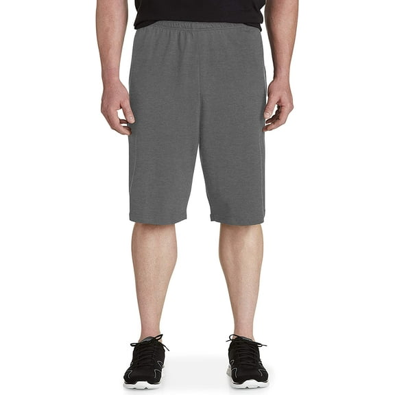 Harbor Bay by DXL Men's Big and Tall Cotton Shorts, Granite Heather, 6XL