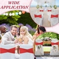 thumbnail image 7 of 150 Pcs Spandex Chair Sashes Bows Bands Chair Covers Decorations Elastic Ribbon Seat Ties for Wedding Birthday Party Banquet Hotel Events Ceremony(Red), 7 of 7
