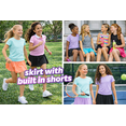 thumbnail image 3 of RBX Girls Athletic Skorts Performance Scooter Skirt for Girls with Shorts Underneath 2 Pack, 3 of 7